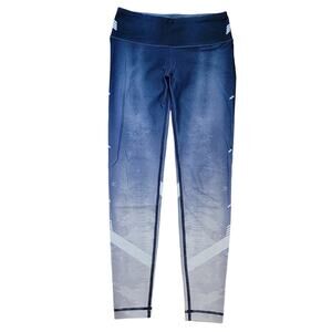 WITH‎ Wear It To Heart 7/8 Leggings Womens Sz XS Snakeskin Blue White Low Rise